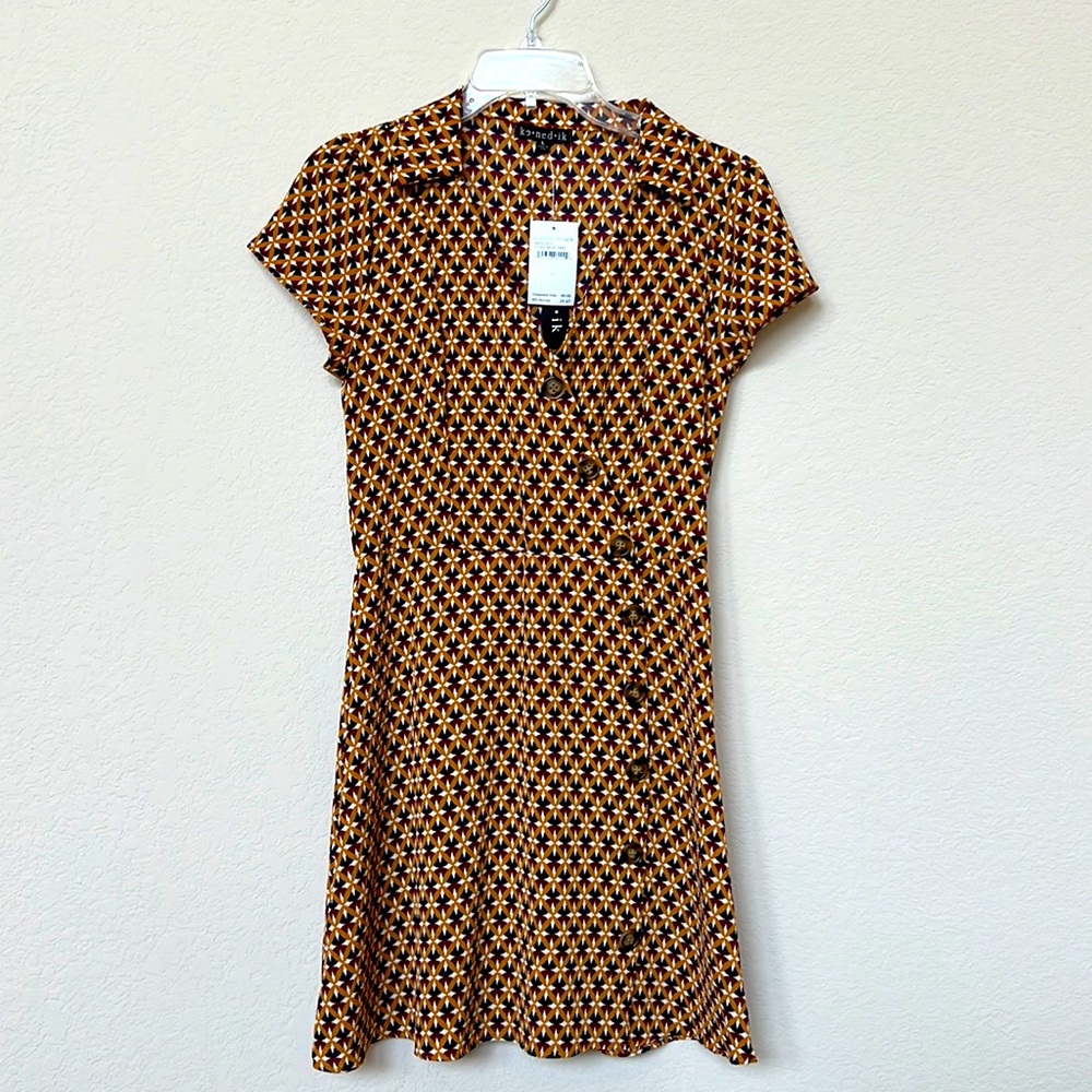 ke•ned•ik brand dress from Nordstrom Rack. New with tags ivory/mustard dress
